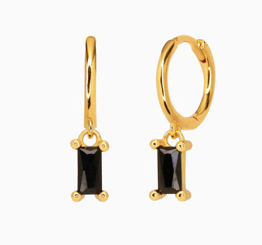 CHLOE Black Onyx Hoops