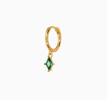 Mini Charlotte Emerald Hoops