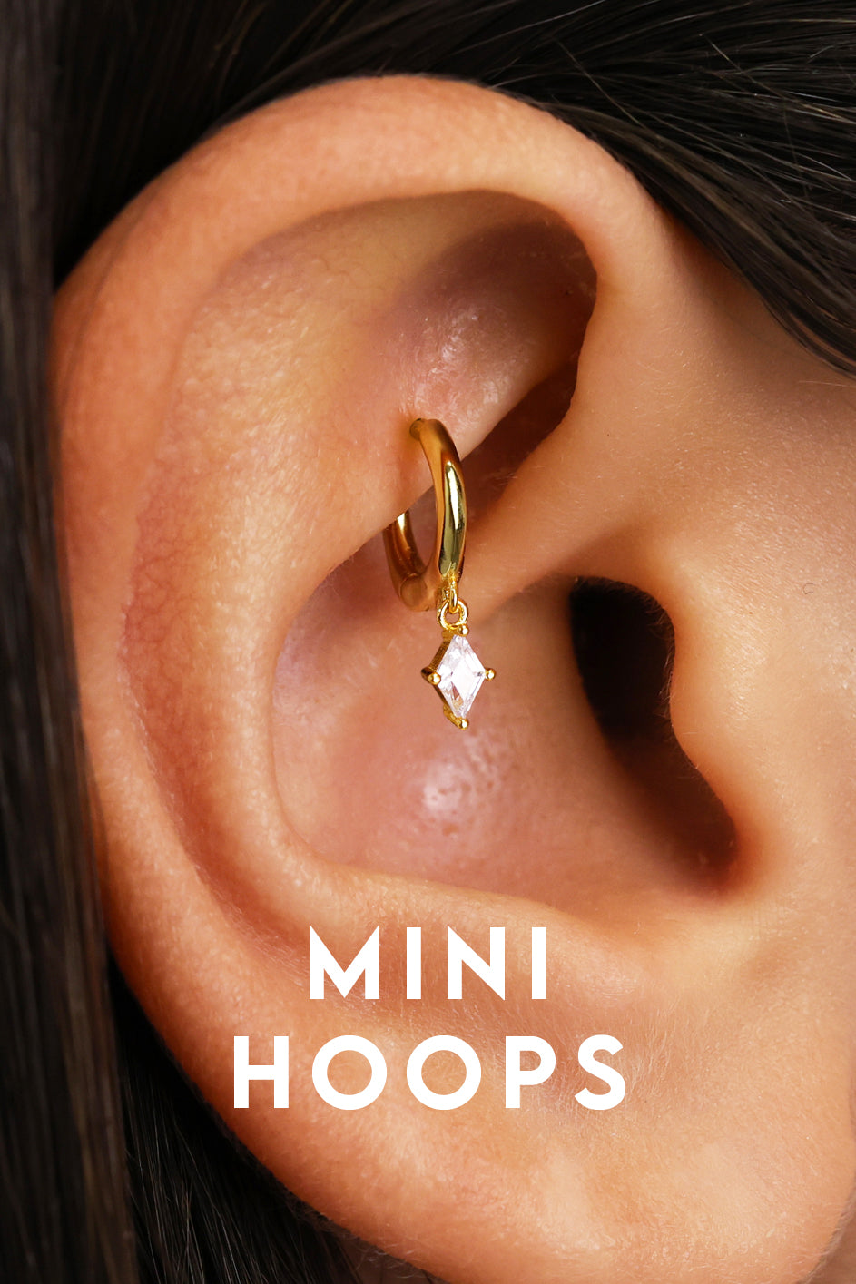 Mini hoop earrings collection tailored for cartilage earrings 