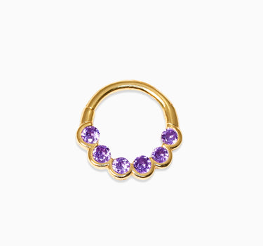 Luna Amethyst Clicker Hoop