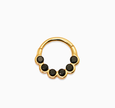 Luna Black Onyx Clicker Hoop