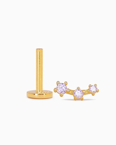 Alexandrite Dainty Climber Flat Back Labret - eyrful