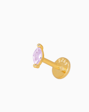 Alexandrite Marquise Flat Back Labret - eyrful