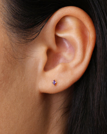 Amethyst Cut Studs - eyrful