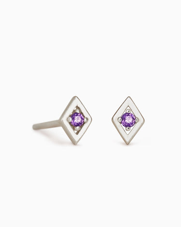 Amethyst Geometric Studs - eyrful