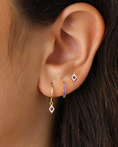 Amethyst Geometric Studs - eyrful