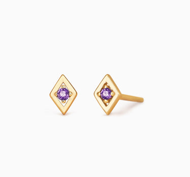 Amethyst Geometric Studs - eyrful