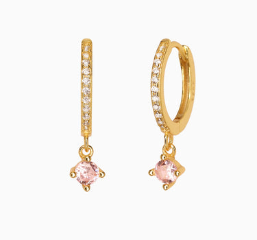 ANNA Pink Tourmaline Hoops - eyrful