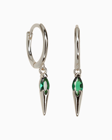 ASPEN Emerald Hoops - eyrful