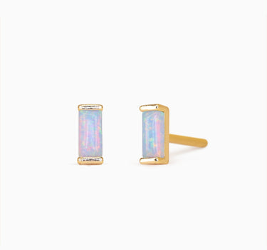 Baguette Blue Opal Studs - eyrful