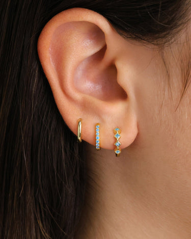 BEZEL Aquamarine Hoops - eyrful