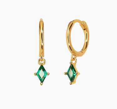 CHARLOTTE Emerald Hoops - eyrful