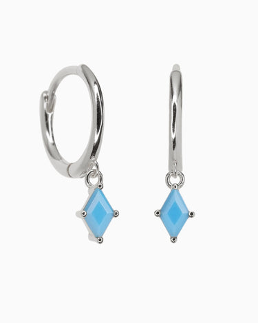 CHARLOTTE Turquoise Hoops - eyrful