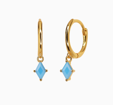 CHARLOTTE Turquoise Hoops - eyrful