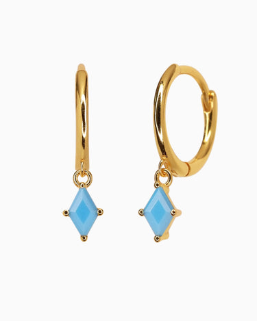 CHARLOTTE Turquoise Hoops - eyrful