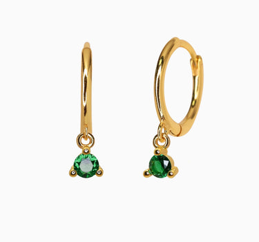 ELISE Emerald Hoops - eyrful