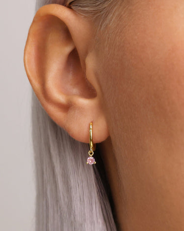 ELISE Pink Tourmaline Hoops - eyrful