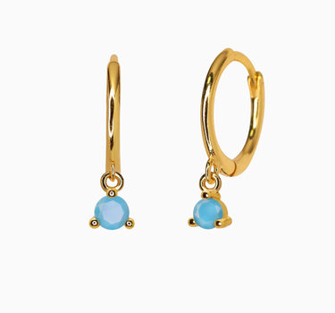 ELISE Turquoise Hoops - eyrful