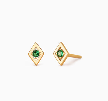 Emerald Geometric Studs - eyrful