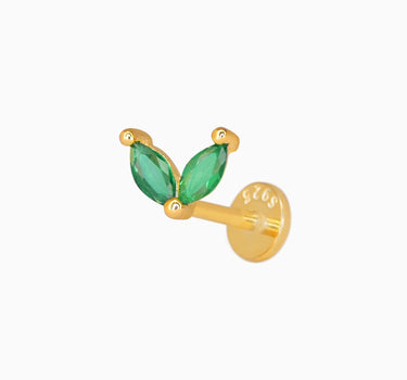Emerald Marquise Flower Push Pin - eyrful