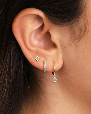 EMMA Turquoise Hoops - eyrful