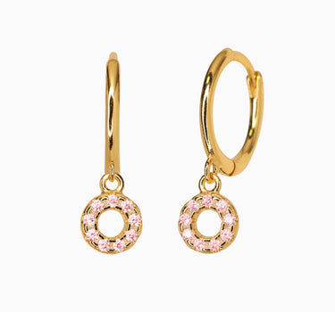 ESTHER Pink Tourmaline Hoops - eyrful
