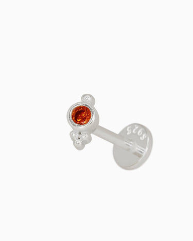 Garnet Bohemian Flat Back Labret - eyrful