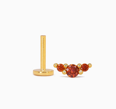 Garnet Climber Flat Back Labret - eyrful