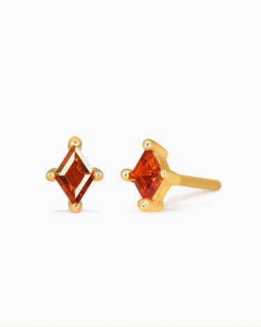 Garnet Cut Studs - eyrful