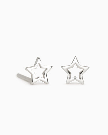 Hollow Star Studs - eyrful