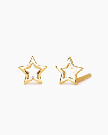 Hollow Star Studs - eyrful