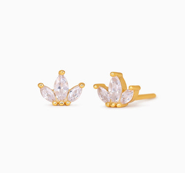 Marquise Flower Diamond Studs - eyrful