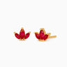 Marquise Flower Ruby Studs - eyrful