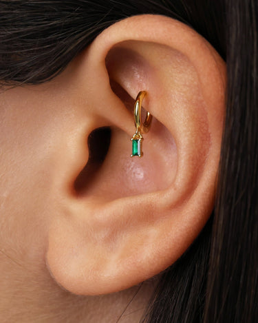 Mini CHLOE Emerald Hoops - eyrful