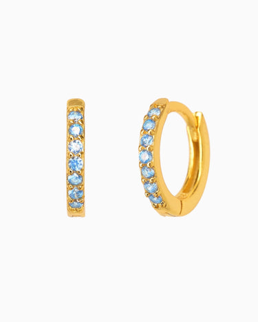 PAVED Aquamarine Hoops - eyrful #hoop-size_8mm