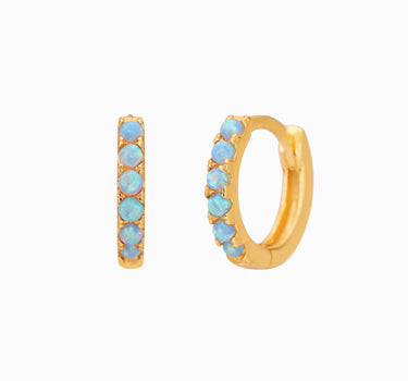 PAVED Blue Opal Hoops - eyrful