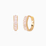 Paved Diamond Baguette Hoops - eyrful