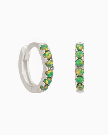 PAVED Green Opal Hoops - eyrful