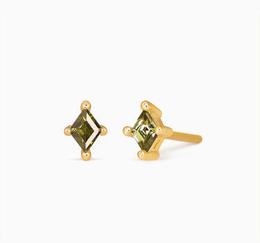 Peridot Cut Studs - eyrful