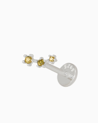 Peridot Dainty Climber Flat Back Labret - eyrful