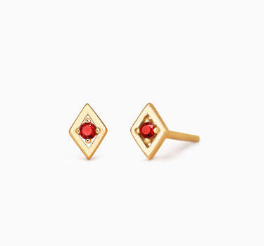 Ruby Geometric Studs - eyrful