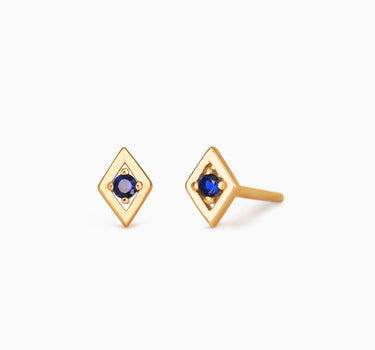 Sapphire Geometric Studs - eyrful