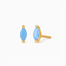 Single Marquise Turquoise Studs - eyrful