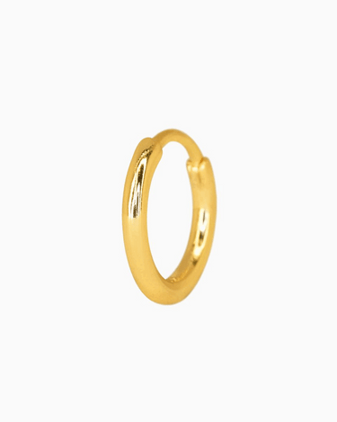 18K gold solid clicker hoop earrings as cartilage earrings