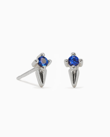 Spike Sapphire Stud - eyrful