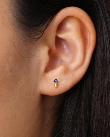 Spike Sapphire Stud - eyrful