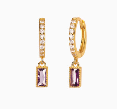 TAYLOR Amethyst Hoops - eyrful