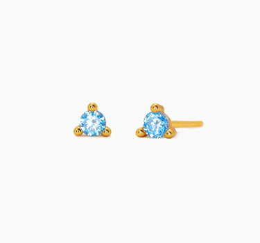 TOBI Aquamarine Studs - eyrful