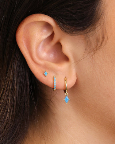 Turquoise Cut Studs - eyrful