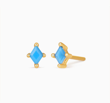 Turquoise Cut Studs - eyrful